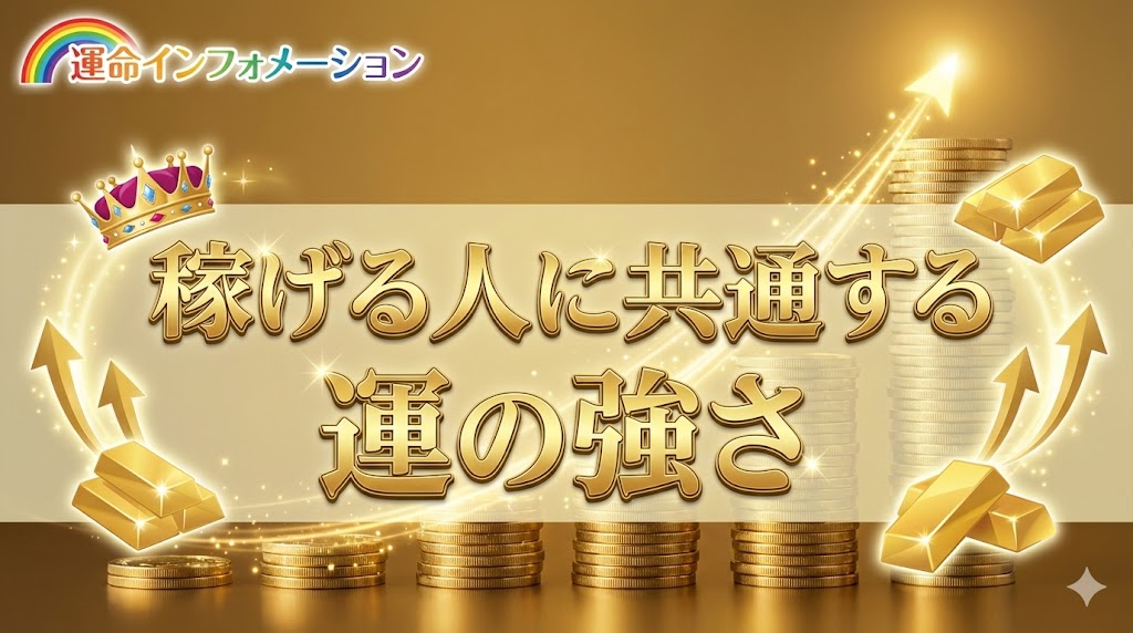 どうして稼げる人には運も強いって言われがちなの？