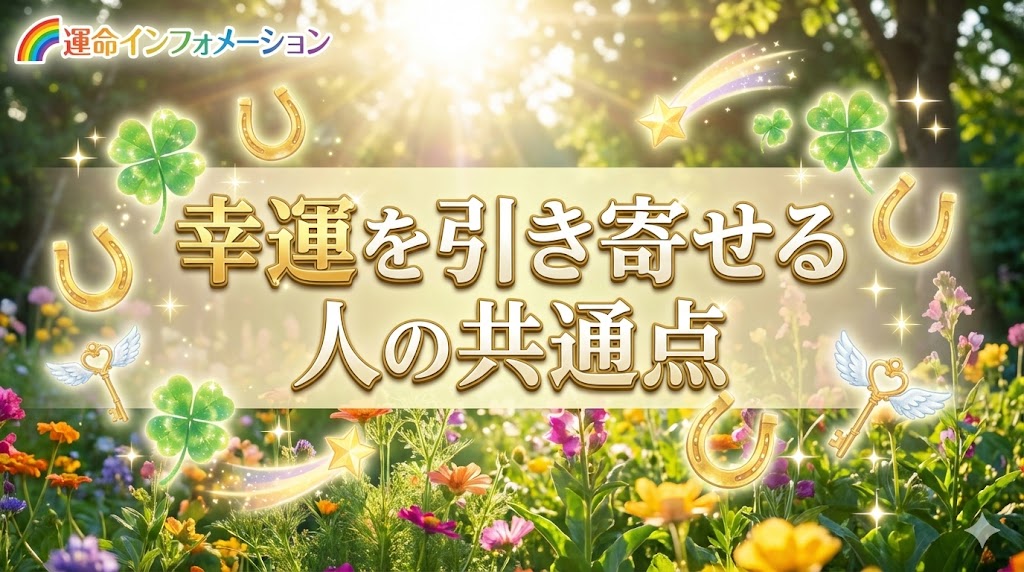 幸運をグイグイ引き寄せる人の共通点ってある！？