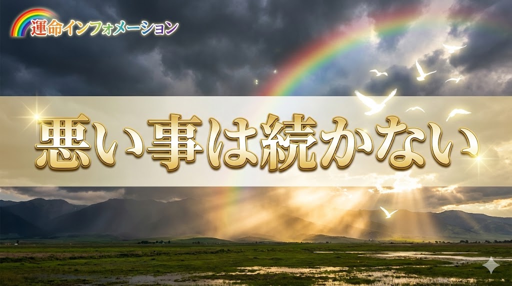 悪い事が一生続くことはありえない【楽観思考も大事】