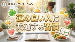 日々の習慣を変えていくと運勢までよくなるって！？